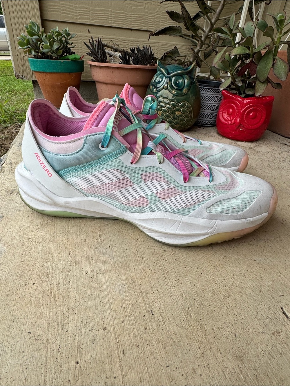 Adidas Adizero Pink & Teal Athletic Shoes Size 11 Adidas Ultra Lightweights